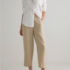 NWT Quince 100% European Linen Pants Driftwood Women’s Medium